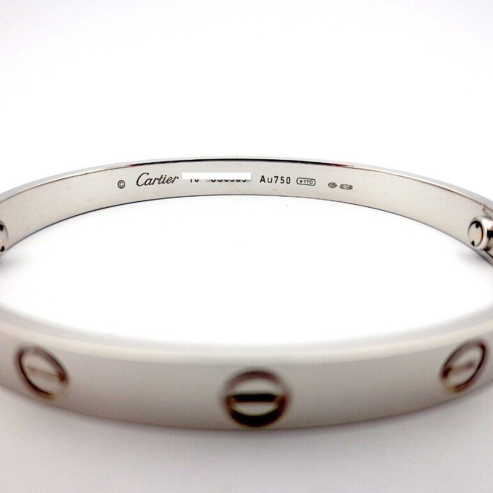 Cartier Love Bracelet Bangle in 18k White Gold NEW STYLE Screw System - Picture 4 of 6